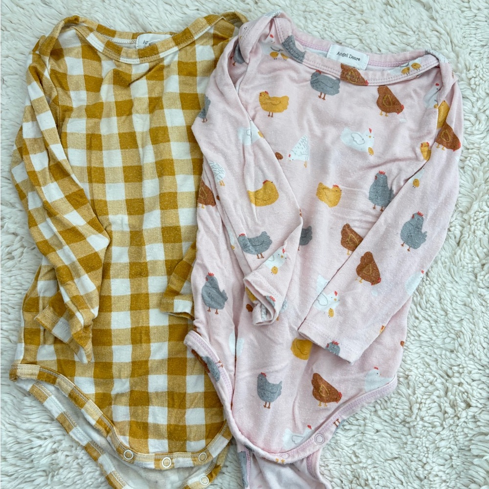 Set of 2 Angel Dear onesies